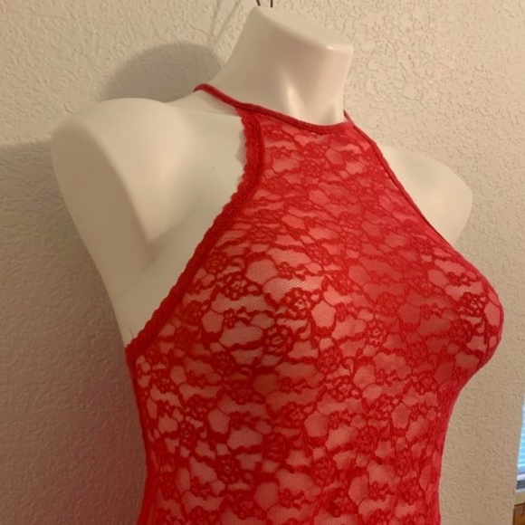 Red See-Through Lace Lingerie Victoria Secret - Picture 5 of 6